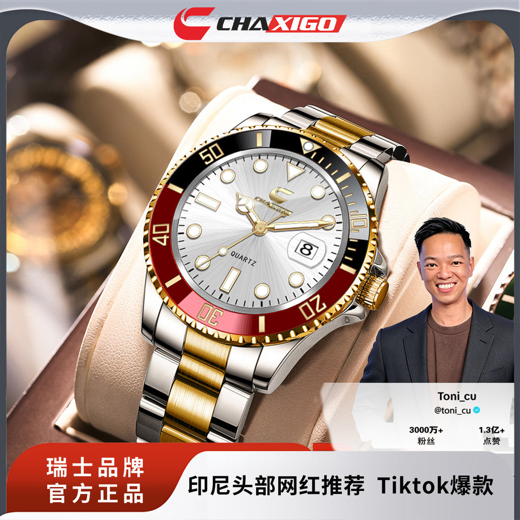 Chrono Gold – Elegante Herrenuhr im klassischen Stil
