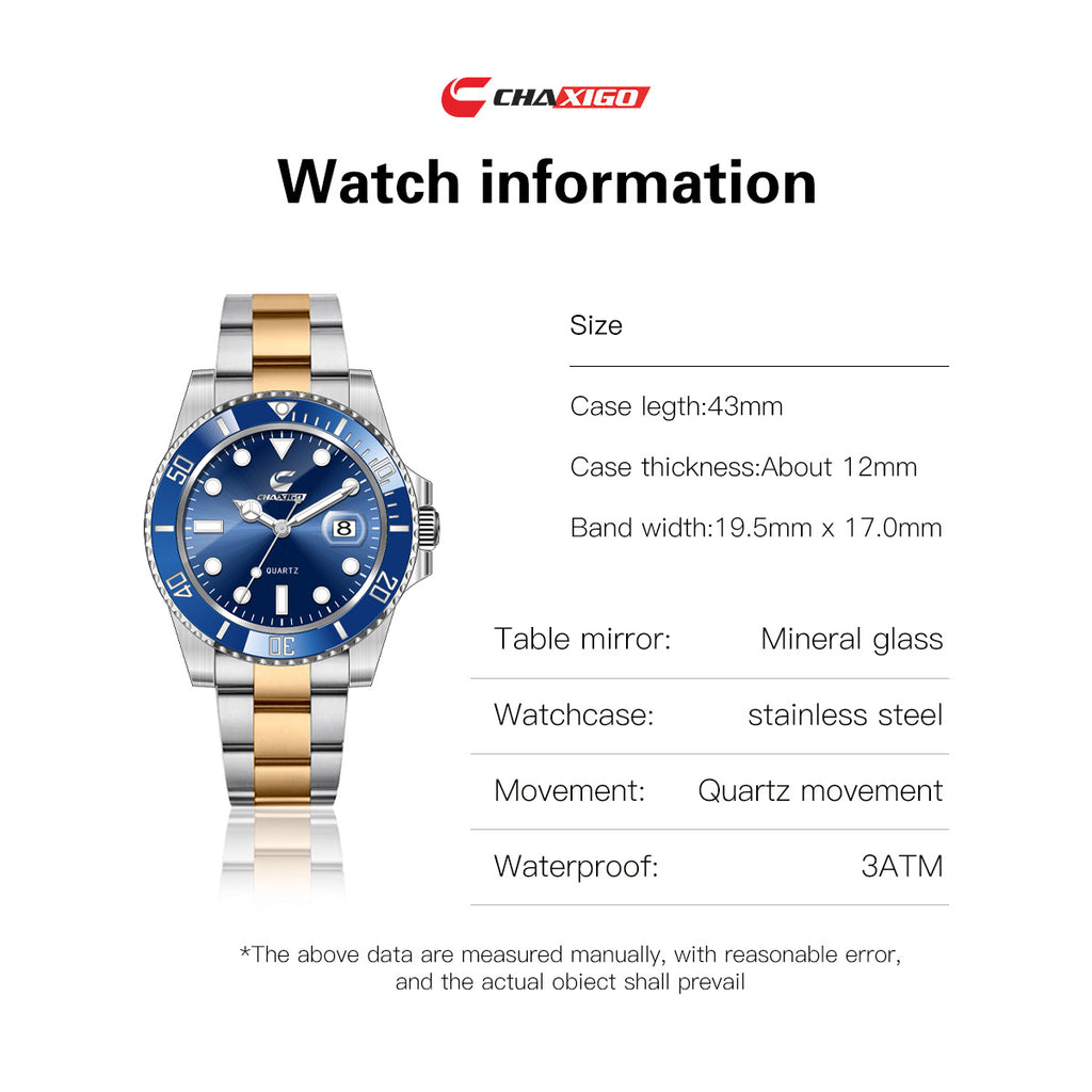 Chrono Gold – Elegante Herrenuhr im klassischen Stil